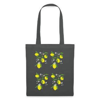 Zitronenzweig Muster - Stoffbeutel - Graphite - Vorne