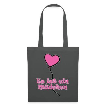 Pinker Luftballon Babyparty Geschlecht, Mädchen - Stoffbeutel - Graphite - Vorne