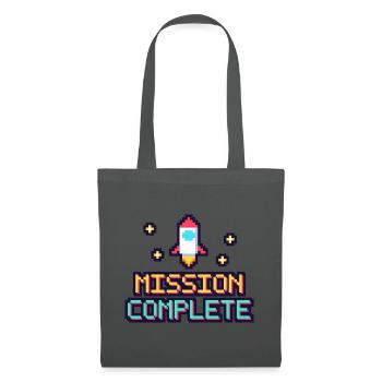 Pixel Mission Abgeschlossen - Stoffbeutel - Graphite - Vorne