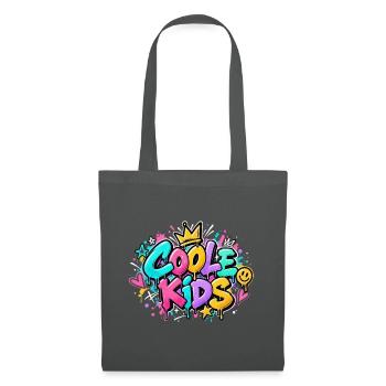 Coole Kids Graffiti Spritzer - Stoffbeutel - Graphite - Vorne