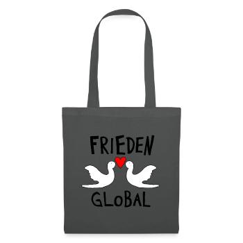 FRIEDEN GLOBAL - Stoffbeutel - Graphite - Vorne