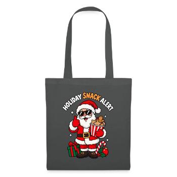 Holiday Snack Alert Weihnachten lustig Naschen - Stoffbeutel - Graphite - Vorne
