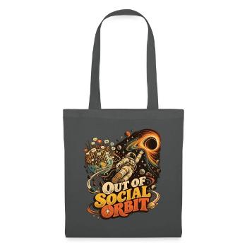 Out of Social Orbit Space Cartoon - Stoffbeutel - Graphite - Vorne
