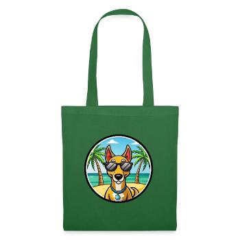 Russischer Harlekin Hund Rasse Cartoon Strand - Stoffbeutel - Fichte - Vorne