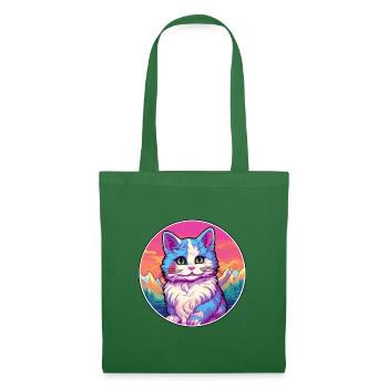 Bambino Katze Bunte Karikatur Aquarell Illustrati - Stoffbeutel - Fichte - Vorne