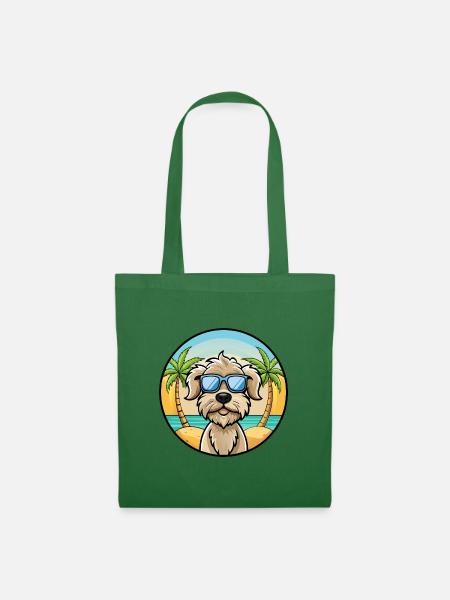 Lagotto Romagnolo Hunderasse Cartoon Sonnenbrille Strand - Stoffbeutel - Fichte