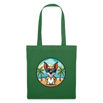 Decker Rat Terrier Dog Breed Cartoon Sunglasses - Tote Bag - evergreen - Front