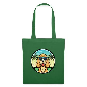 Englischer Cocker Spaniel Hunderasse Cartoon Beach - Stoffbeutel - Fichte - Vorne