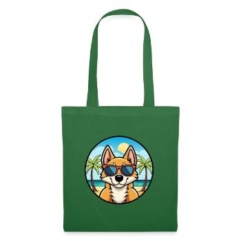 Chilenische Foxterrier Hunderasse Cartoon Sonnenbrille - Stoffbeutel - Fichte - Vorne