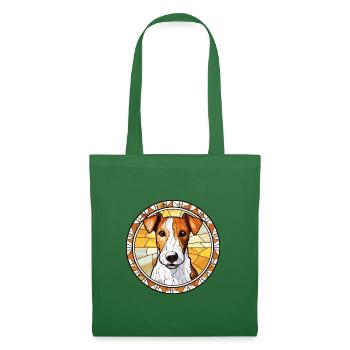 Foxterrier Glatte Hunderasse Buntglas Colorfu - Stoffbeutel - Fichte - Vorne