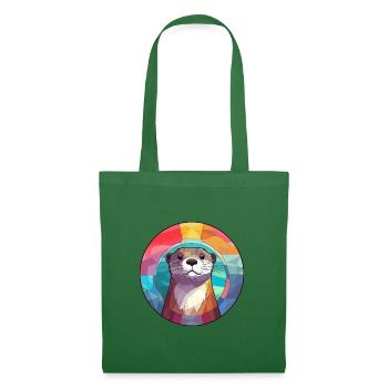 Otter Buntglas Bunte Karikatur Kawaii Tier - Stoffbeutel - Fichte - Vorne