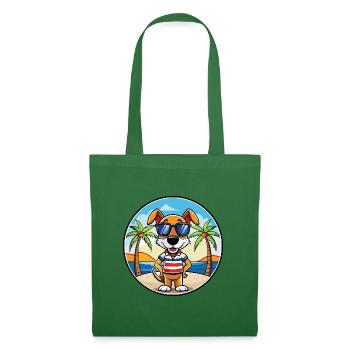 Französische Tricolor Hound Rasse Cartoon Sonnenbrille - Stoffbeutel - Fichte - Vorne