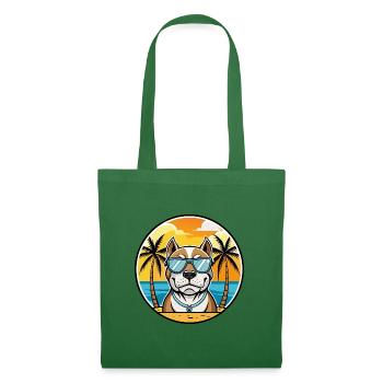 Bully Kutta Chien Race Dessin Animé Lunettes De Soleil Plage - Sac en tissu - vert sapin - Devant
