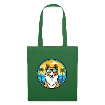 Smooth Collie Hunderasse Cartoon Sonnenbrille Strand - Stoffbeutel - Fichte - Vorne
