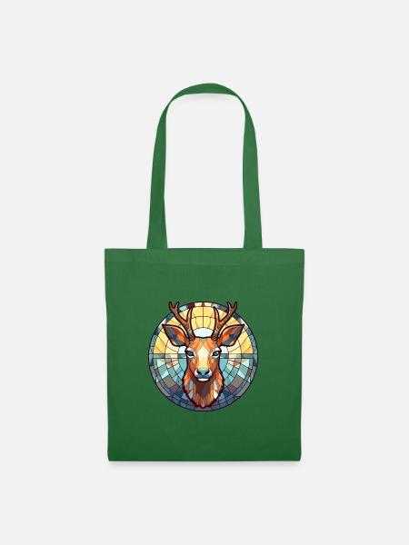Hirsch Buntes Glas Bunte Karikatur Kawaii Tier - Stoffbeutel - Fichte