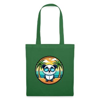 Panda Lustige Cartoon Sommer Strand Sonnenbrille Cool - Stoffbeutel - Fichte - Vorne