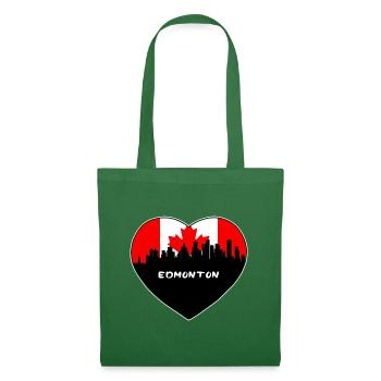 Edmonton Kanada Flagge Skyline Reise Souvenir - Stoffbeutel - Fichte - Vorne