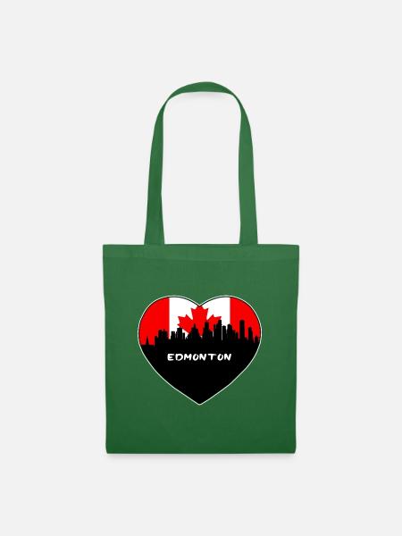 Edmonton Kanada Flagge Skyline Reise Souvenir - Stoffbeutel - Fichte
