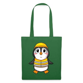 Topping out penguin house building house building gift - Tote Bag - evergreen - Front