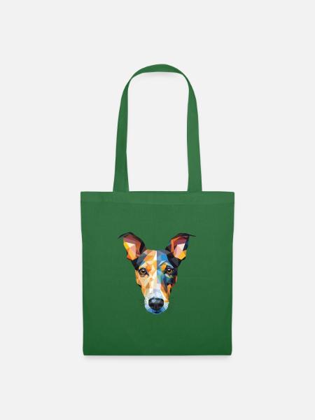 Glatte Foxterrier-Hunderasse buntes Aquarell - Stoffbeutel - Fichte