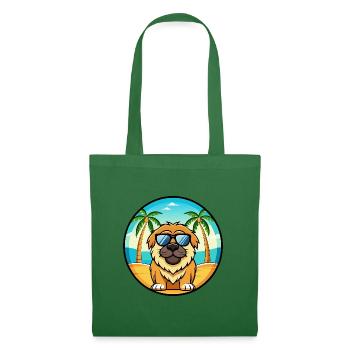 Tibetische Dogge Hunderasse Cartoon Sonnenbrille Strand - Stoffbeutel - Fichte - Vorne