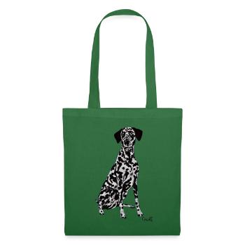 Beau chien dalmate - Sac en tissu - vert sapin - Devant