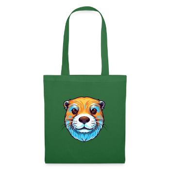 Otter buntes Aquarell Karikatur Kawaii Tier - Stoffbeutel - Fichte - Vorne