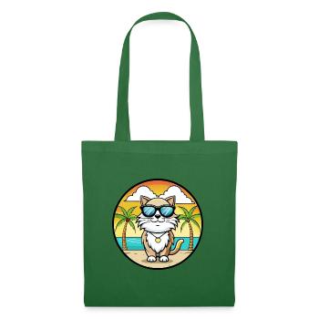 Birman Sacred Cat Breed Cartoon Sunglasses Beach - Tote Bag - evergreen - Front