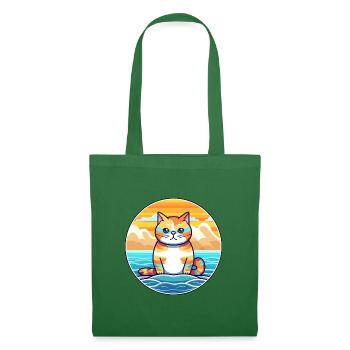 Katze Aquarell Karikatur Kawaii Clipart Tier - Stoffbeutel - Fichte - Vorne