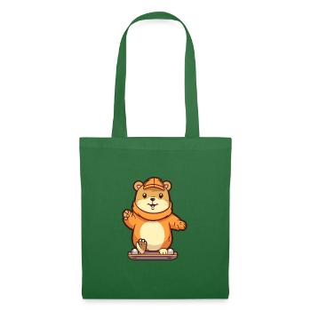 Lustiges Gopher Kawaii Cartoon Haustier spielt Skateboard - Stoffbeutel - Fichte - Vorne