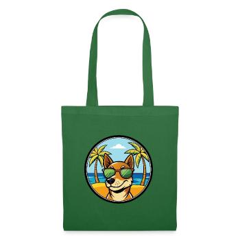 Serbischer dreifarbiger Laufhund Rasse Cartoon Strand - Stoffbeutel - Fichte - Vorne