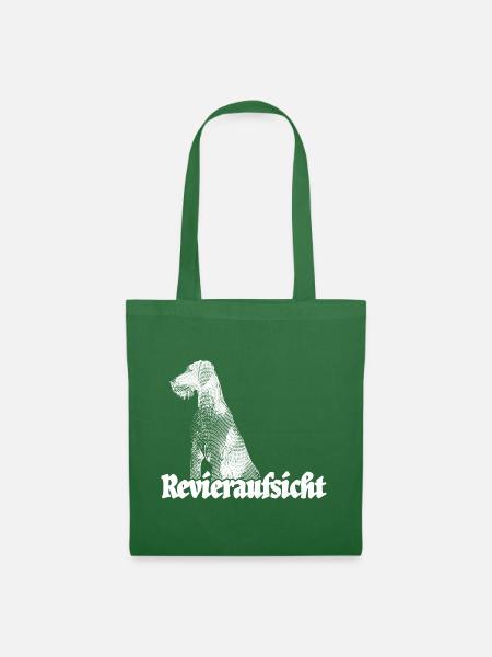 Revieraufsicht – Deutsch Drahthaar & Jagdhund - Stoffbeutel - Fichte