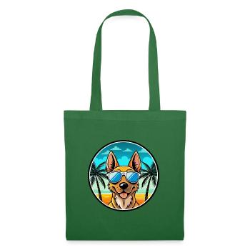 Dutch Shepherd Dog Breed Cartoon Sunglasses Beach - Tote Bag - evergreen - Front