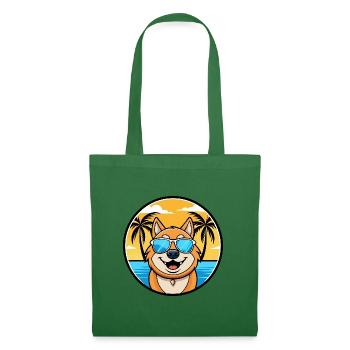 South Russian Ovcharka Dog Breed Cartoon Beach - Tote Bag - evergreen - Front