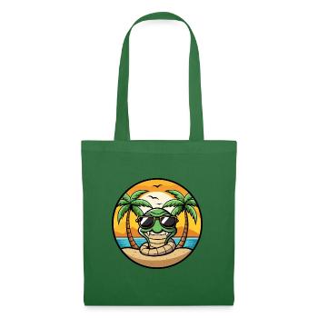 Schlange Lustige Cartoon Sommer Strand Sonnenbrille Cool - Stoffbeutel - Fichte - Vorne