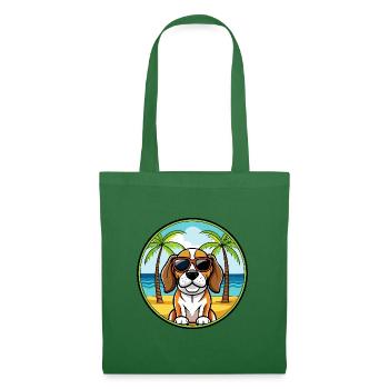 Beagle Harrier Hunderasse Cartoon Sonnenbrille Strand - Stoffbeutel - Fichte - Vorne