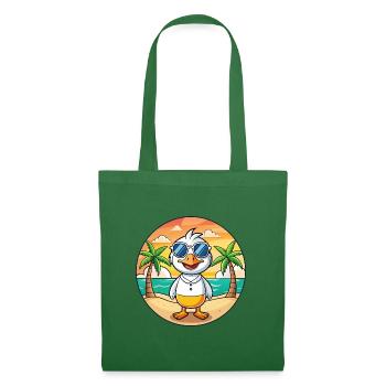 Lunettes de soleil de plage d’été de dessin animé drôle d’oie - Sac en tissu - vert sapin - Devant
