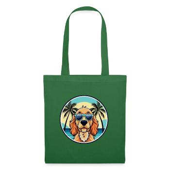 Englischer Cocker Spaniel Hunderasse Cartoon Beach - Stoffbeutel - Fichte - Vorne