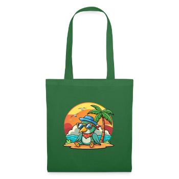 Colibri Drôle Dessin Animé Plage Lunettes De Soleil - Sac en tissu - vert sapin - Devant