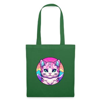 Hantilly Tiffany Katze Bunte Karikatur Aquarell I - Stoffbeutel - Fichte - Vorne
