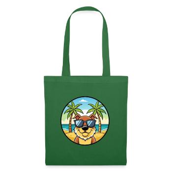 Berger De Beauce Dog Breed Cartoon Sunglass Beach - Tote Bag - evergreen - Front