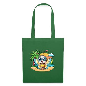 Lunettes de soleil de plage d’été de dessin animé drôle papillon - Sac en tissu - vert sapin - Devant