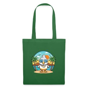 Albatross Lustige Cartoon Sommer Strand Sonnenbrille - Stoffbeutel - Fichte - Vorne