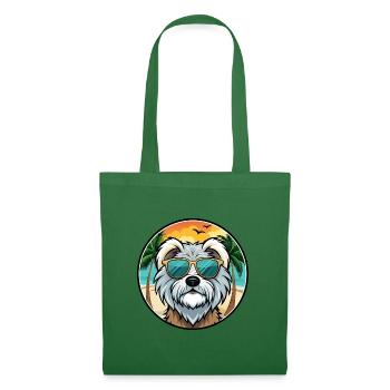 Tibet Terrier Hund Rasse Cartoon Sonnenbrille Strand - Stoffbeutel - Fichte - Vorne
