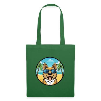 South Russian Ovcharka Dog Breed Cartoon Beach - Tote Bag - evergreen - Front
