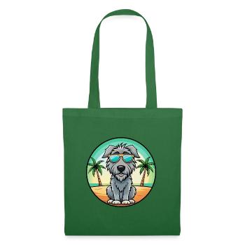 Irischer Wolfshund Hunderasse Cartoon Sonnenbrille Strand - Stoffbeutel - Fichte - Vorne