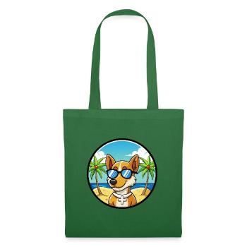 Dänisch Schwedische Bauernhund Rasse Cartoon Sonnenbrille - Stoffbeutel - Fichte - Vorne