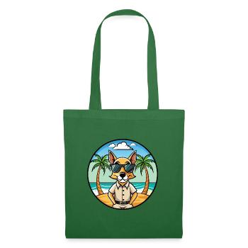 Lunettes de soleil Braque Saint Germain Dog Breed Cartoon - Sac en tissu - vert sapin - Devant