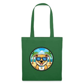 Aidi Hunderasse Cartoon Sonnenbrille Strand - Stoffbeutel - Fichte - Vorne