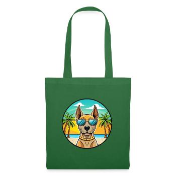 Thai Ridgeback Dog Breed Cartoon Sunglasses Beach - Tote Bag - evergreen - Front